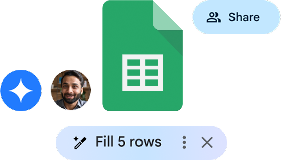Image of Google sheets logo and some actions that can be taken to make your workflow easier